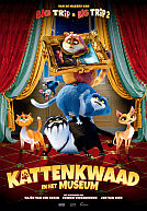 Kattenkwaad in het museum poster