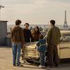 Van Crosby, Mark Wahlberg, Zoe Colleti en Reda Elazouar in The Family Plan2.